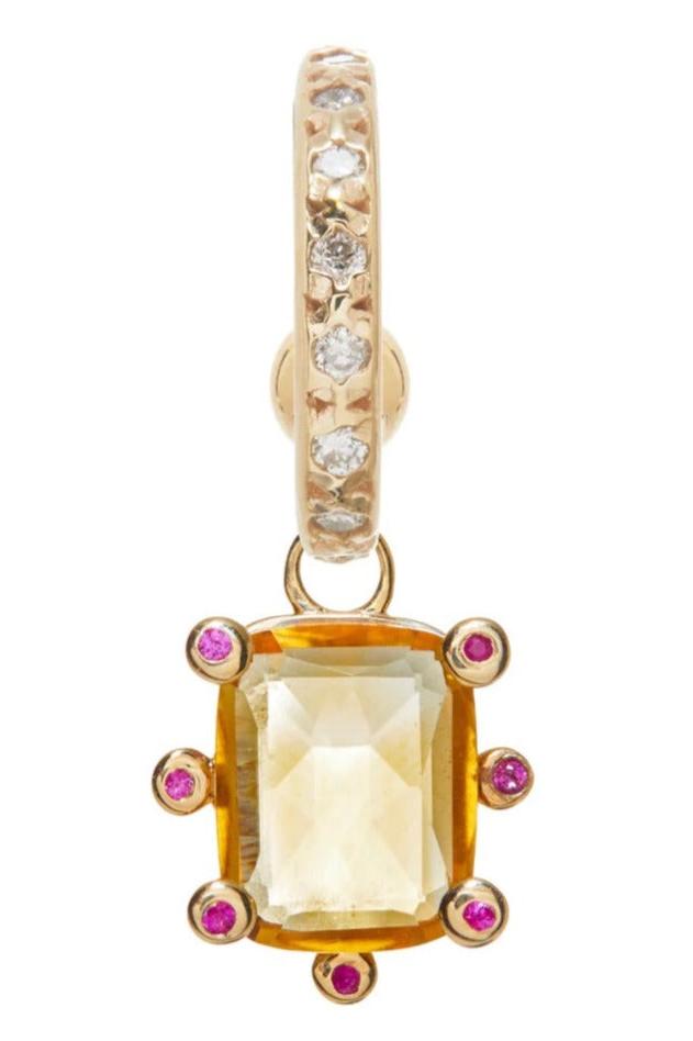 SCOSHA Genie Charm With Citrine & Rubies