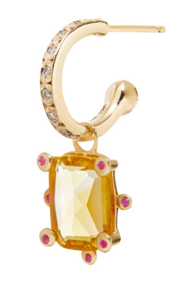 SCOSHA Genie Charm With Citrine & Rubies