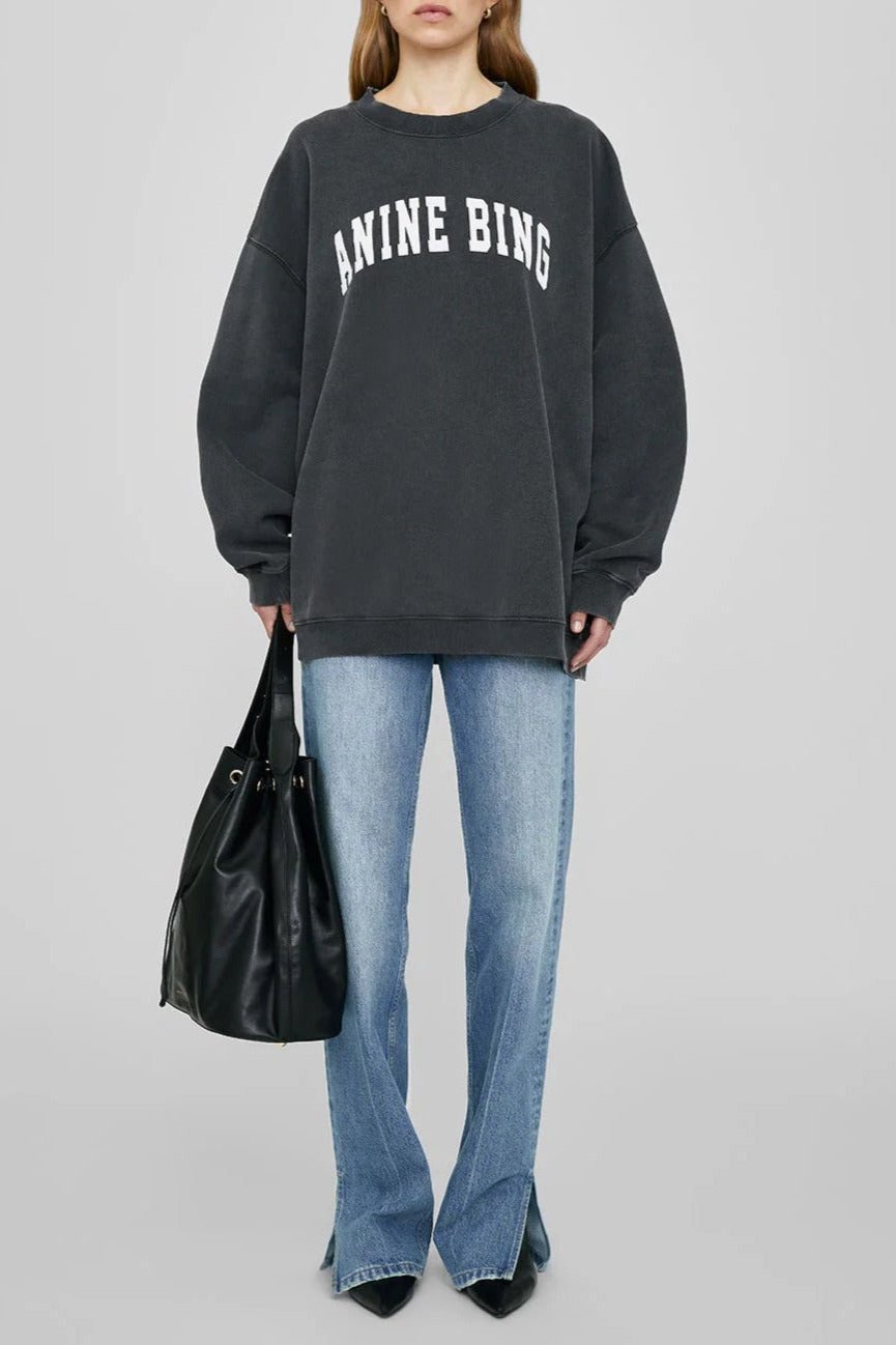 Anine Bing Tyler Sweatshirt Washed Black