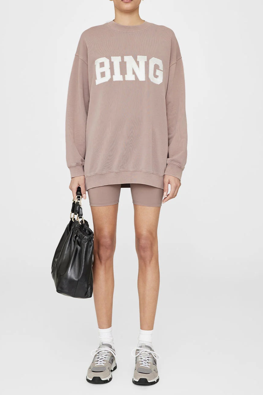 Anine Bing Tyler Satin Bing Sweatshirt