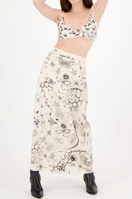 Me369 Anika Skirt Tattoo Print