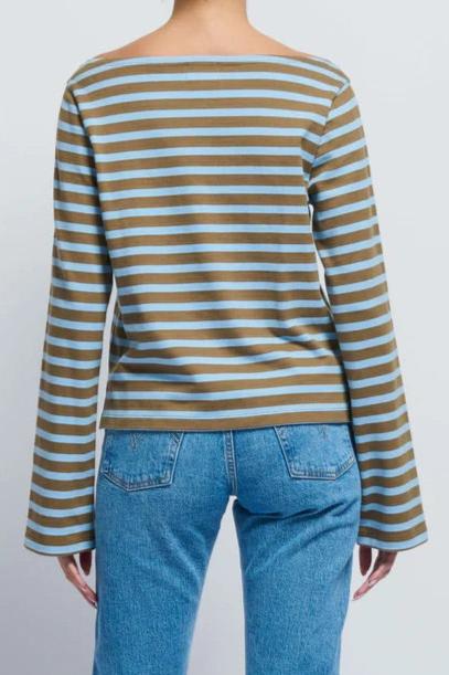 Nation LTD Bryce Stripe Boat Neck Top