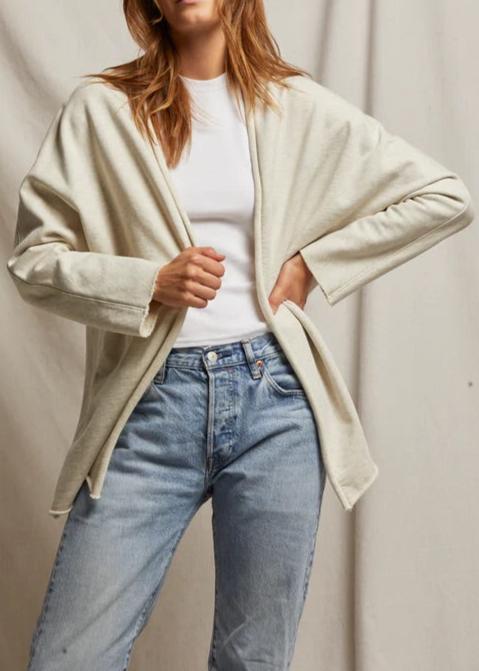 Perfect White Tee Celeste French Terry Cardigan