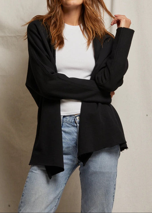 Perfect White Tee Celeste French Terry Cardigan True Black