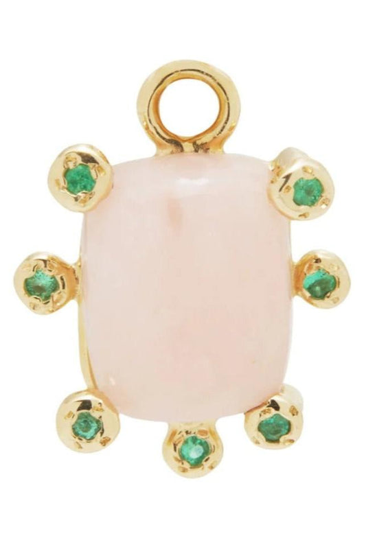 SCOSHA Genie Charm With Pink Opal & Emeralds