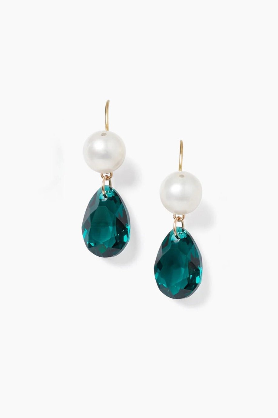 Chan Luu Monte Carlo Drop Earrings Emerald