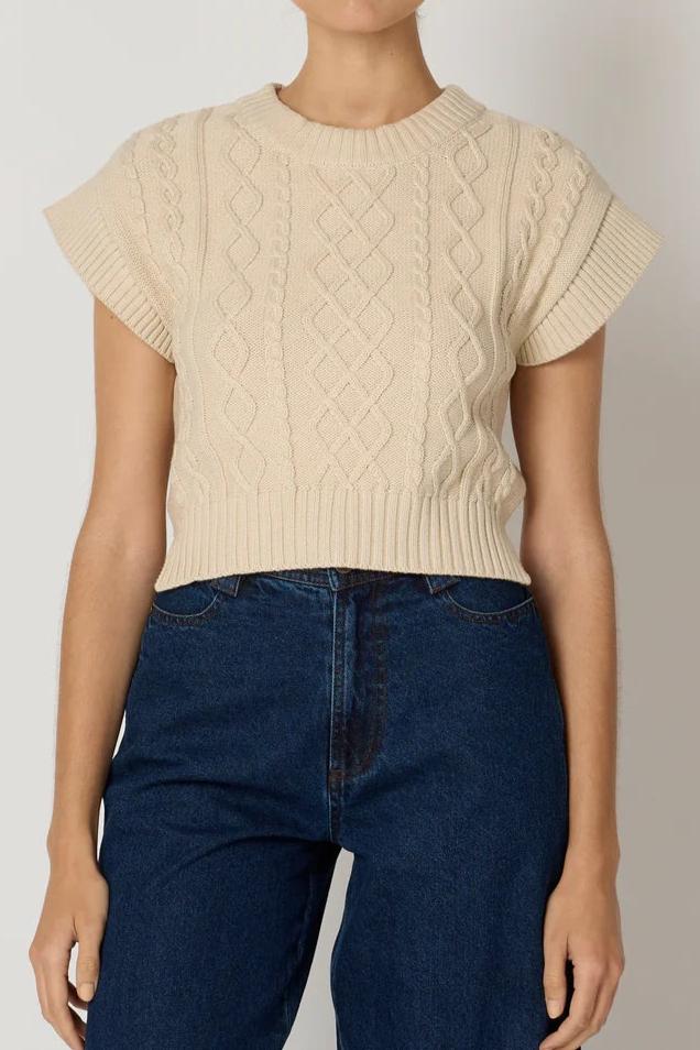 Cleobella Gigi Sweater Vest | Cream