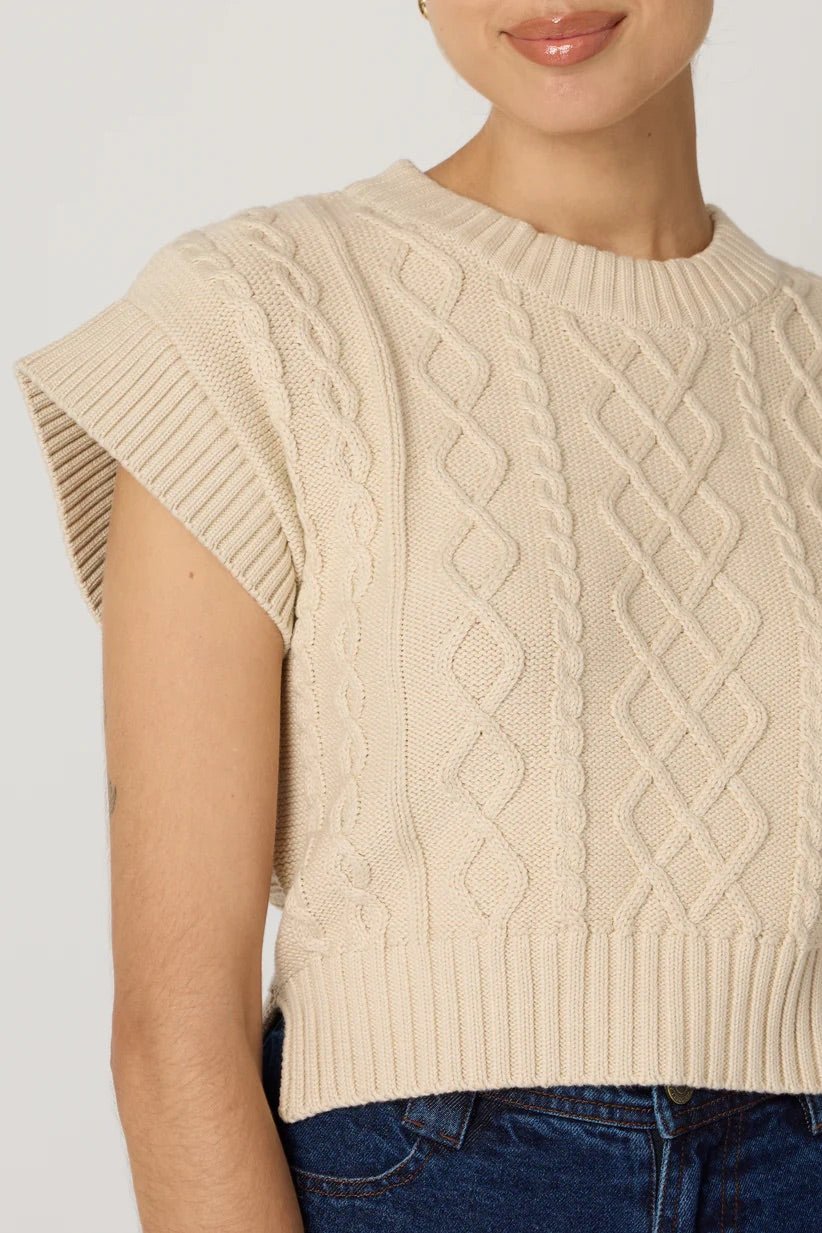 Cleobella Gigi Sweater Vest | Cream