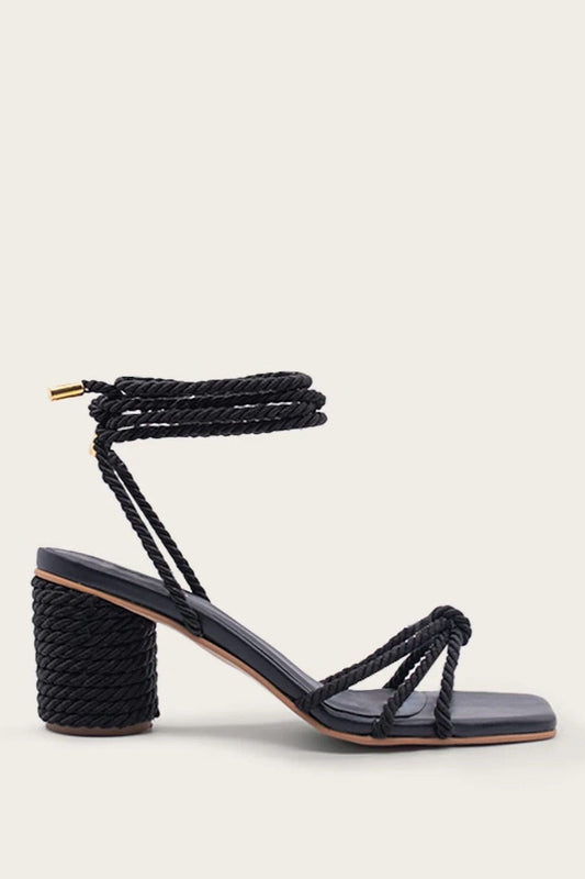 Kaanas Frida Knotted Heel With Wraparound Ankle Strap