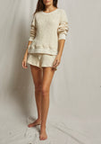 Juliette Cotton Slub Mesh Sweater