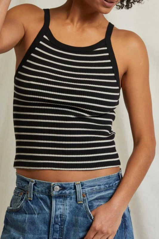 Perfect White Tee Bonnie Rib Stripe Tank