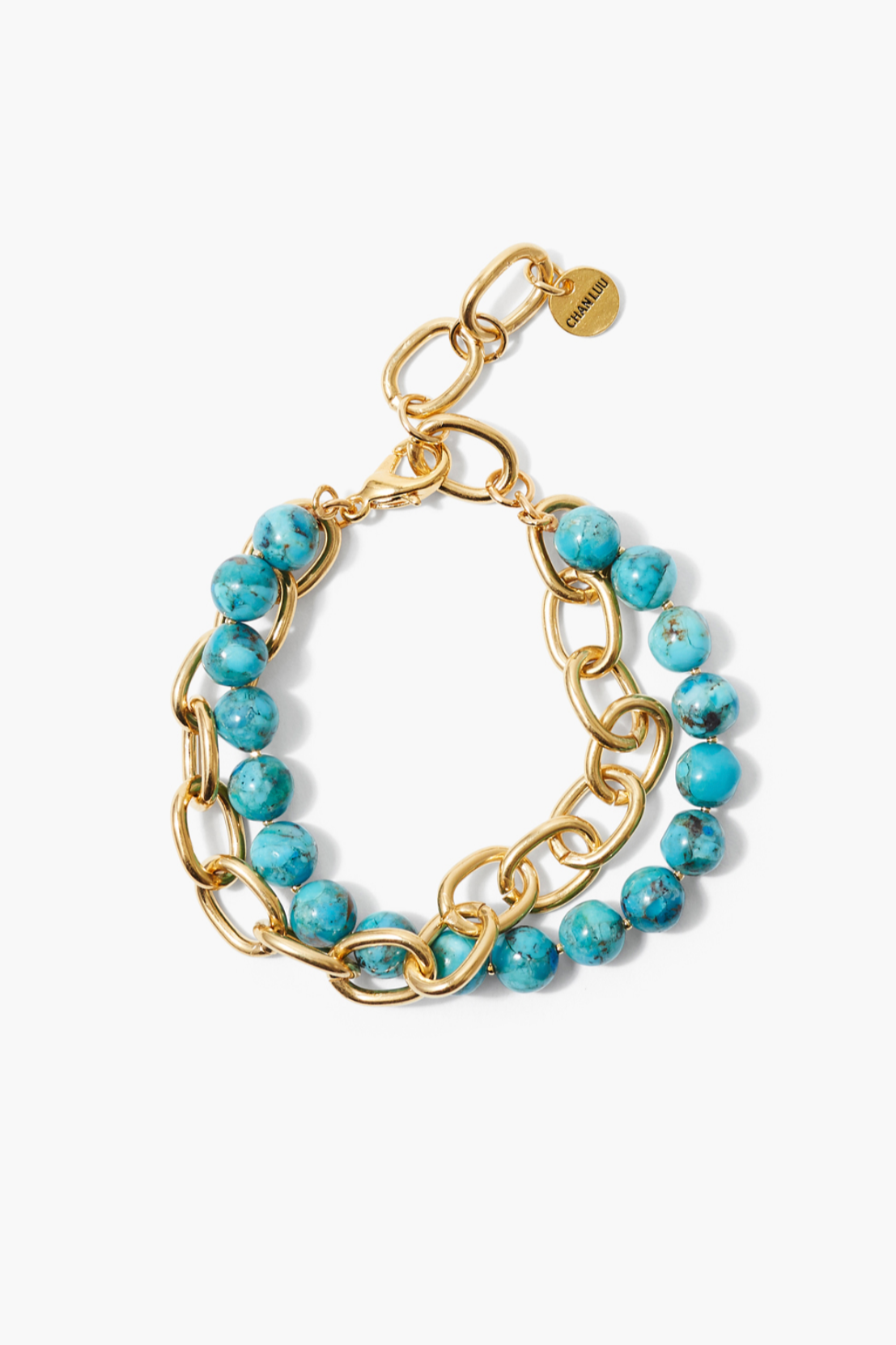 Chan Luu Esme Chain Bracelet Turquoise