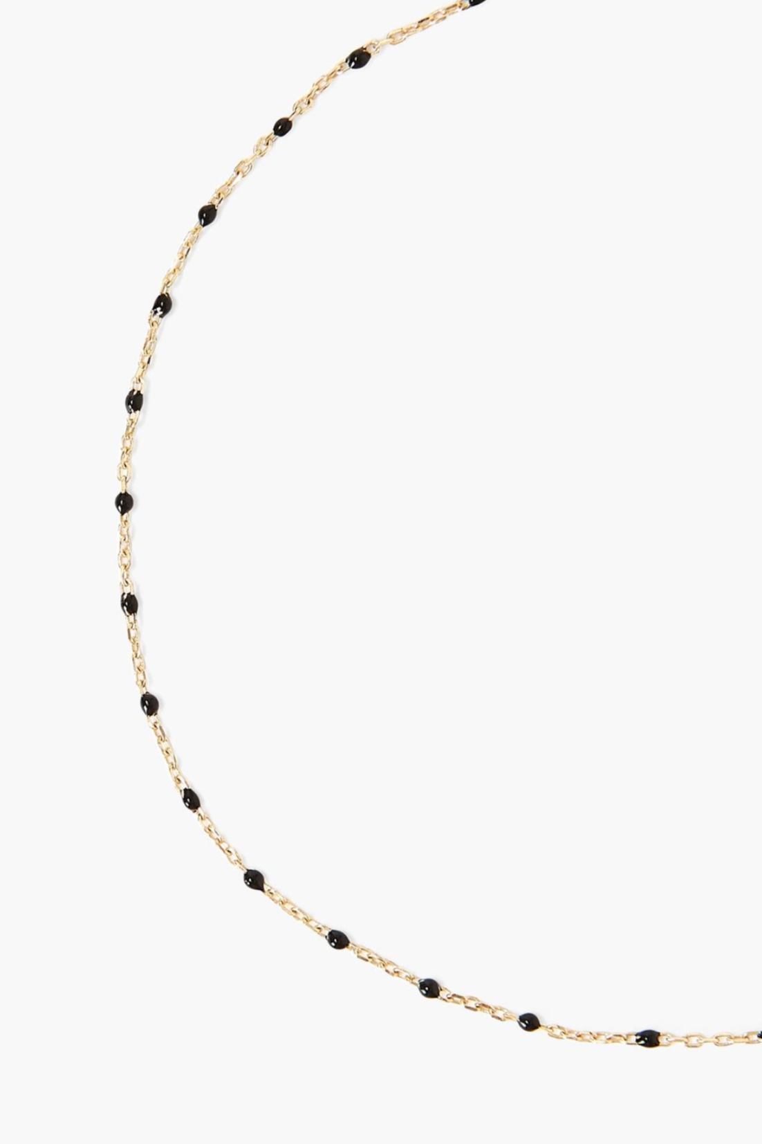 Chan Luu 18K Gold Plated Black Enamel Beaded Anklet