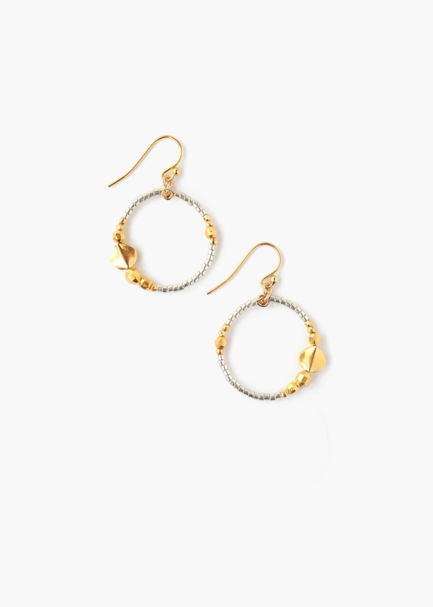 Chan Luu 18k Gold Plated + SS Small Hoop Earring