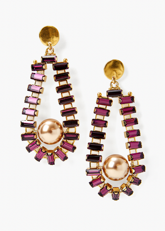 Chan Luu Amethyst Crystal Drop Earrings