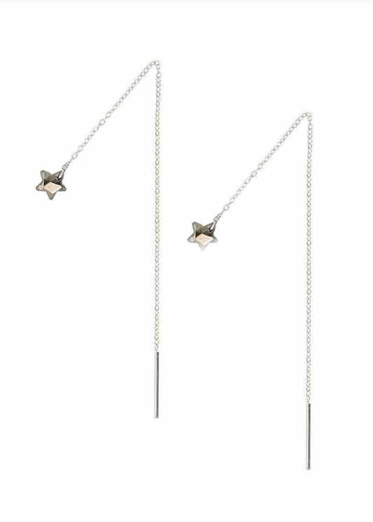 Chan Luu Pyrite Star Thread Through Earrings