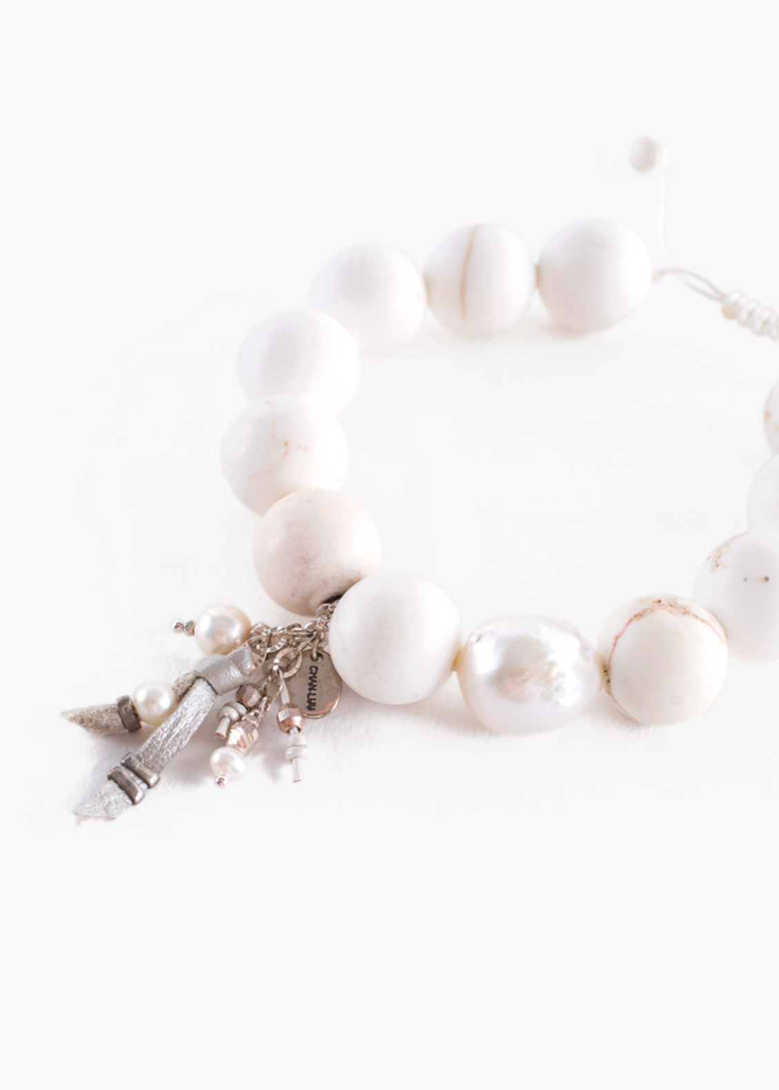 Chan Luu White Magnesite Beaded Bracelet