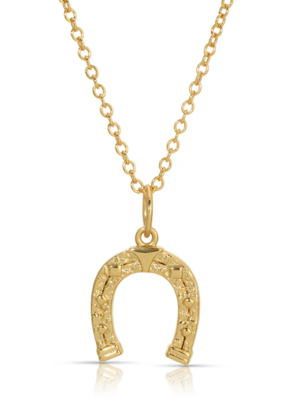 Jurate Happy Chance Horseshoe Charm Necklace