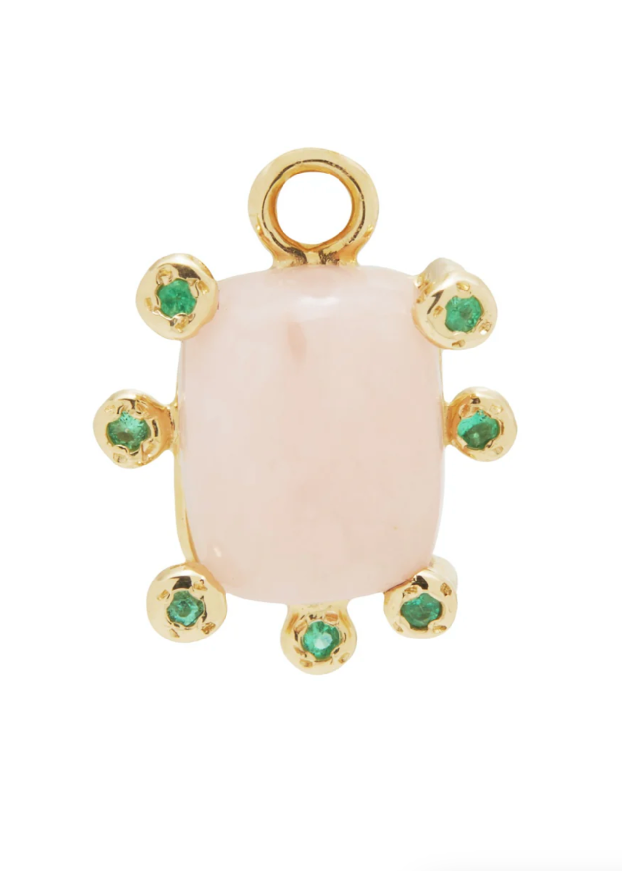 SCOSHA Genie Charm With Pink Opal & Emeralds