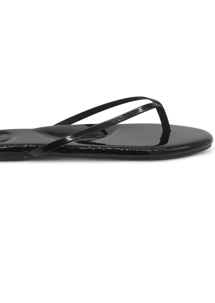 Solei Sea Indie Classic Thin Strap Sandal Onyx Patent