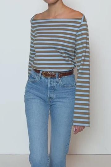 Nation LTD Bryce Stripe Boat Neck Top