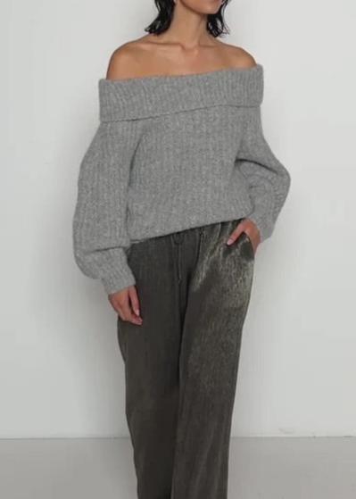 Nation LTD Serena Sweater Dove Gray Heather