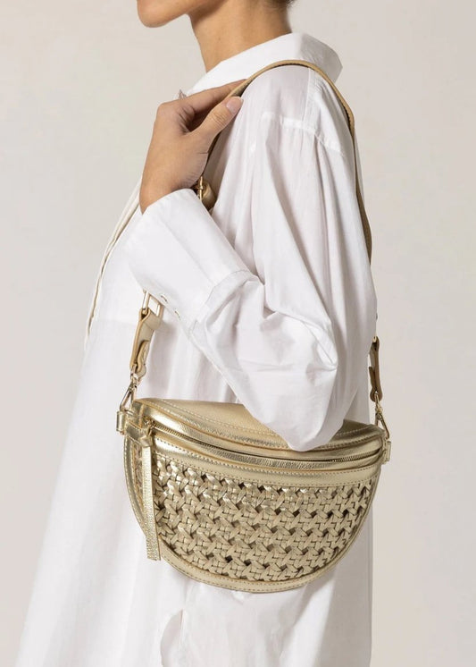 Cleobella Doris Weave Crossbody | Gold