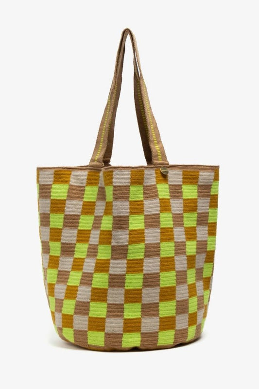 Guanabana Tote Bag KELOWNA - Neon Green & Mustard