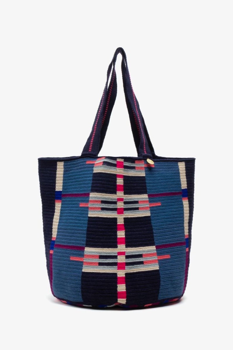 Guanabana Tote Bag - Selene Denim Blue & Pink