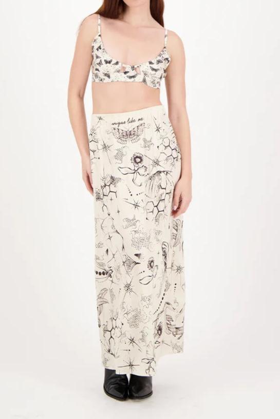 Me369 Anika Skirt Tattoo Print