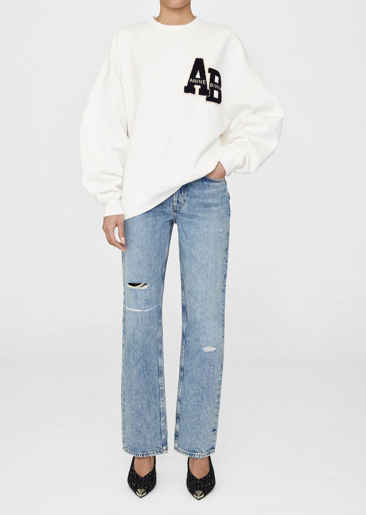 Miles Letterman Sweatshirt Off White