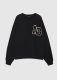 Miles Letterman Sweatshirt Black