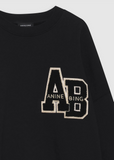 Miles Letterman Sweatshirt Black