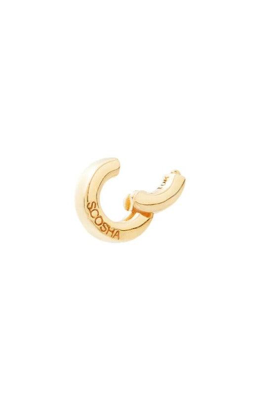 SCOSHA 10k Solid Gold Plain Enhancer Charm