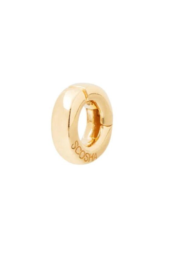 SCOSHA 10k Solid Gold Plain Enhancer Charm